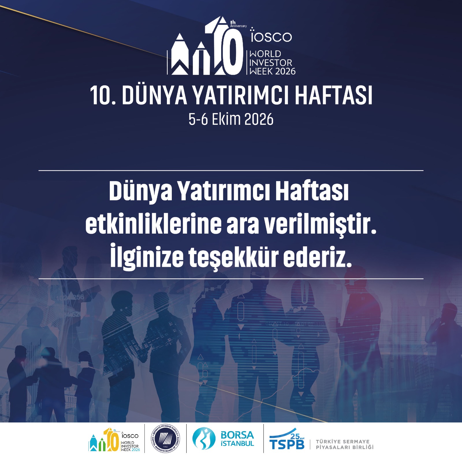10. Dünya Yatırımcı Haftası duyurusu